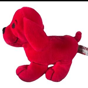 Vintage Clifford The Big Red Dog Plush Beanie Scholastic Side Kicks 8" squeaker